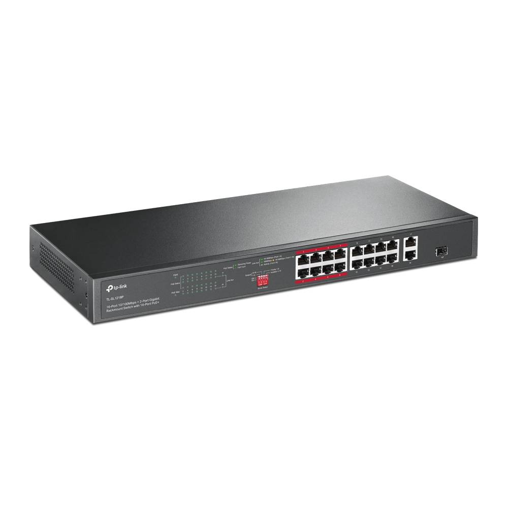 Rca Informatique - image du produit : 16-PORT 10/100MBPS + 2-PORT GIGABIT RACKMOUNT SWITCH