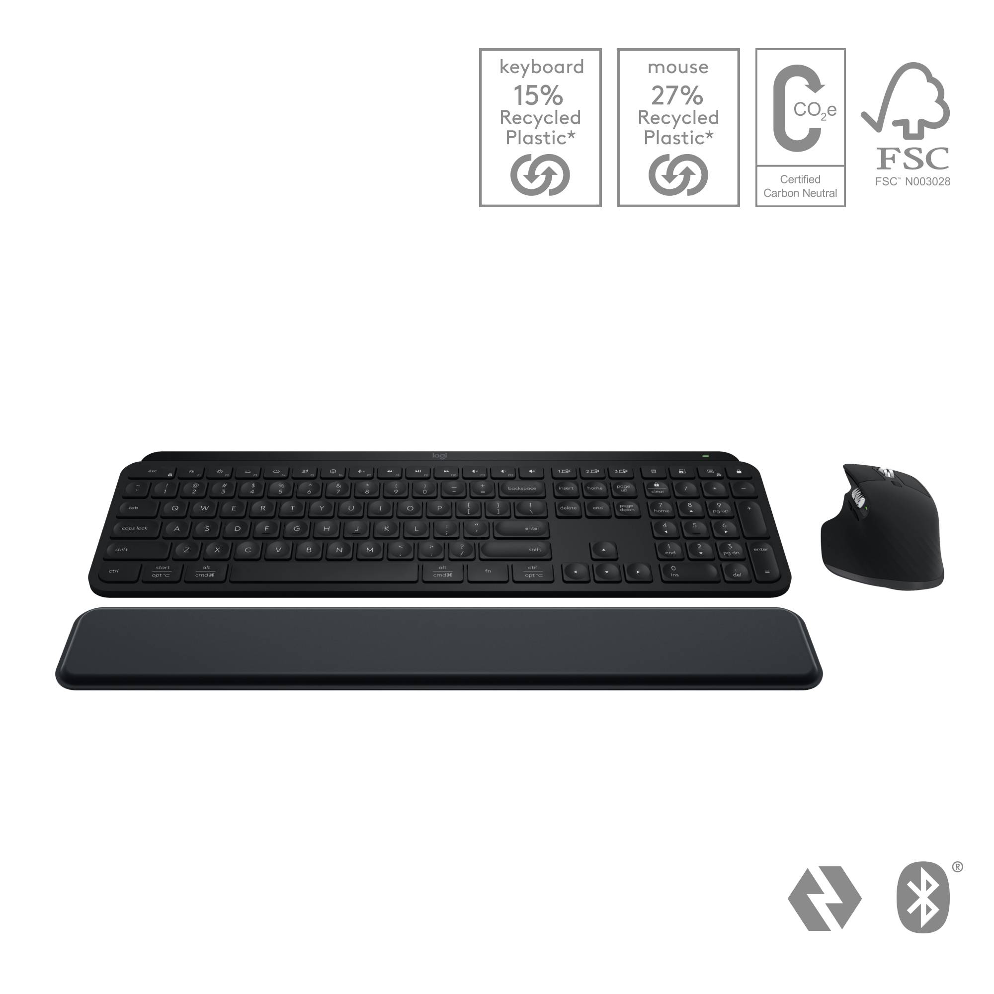 Rca Informatique - image du produit : MX KEYS S COMBO - GRAPHITE FRA - BT - N/A - CENTRAL-419