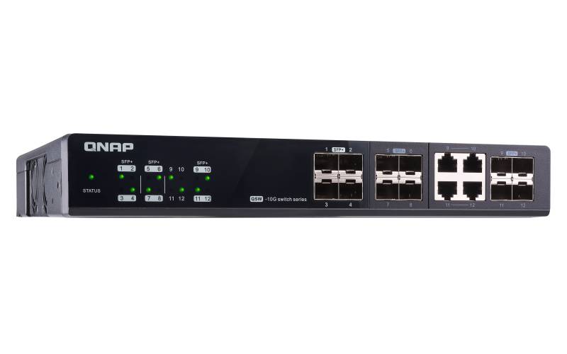 Rca Informatique - image du produit : MGM SWITCH 12 PORT 10GBE SPEED 8PORT SFP+ 4PORT SFP+/ NBASE-T