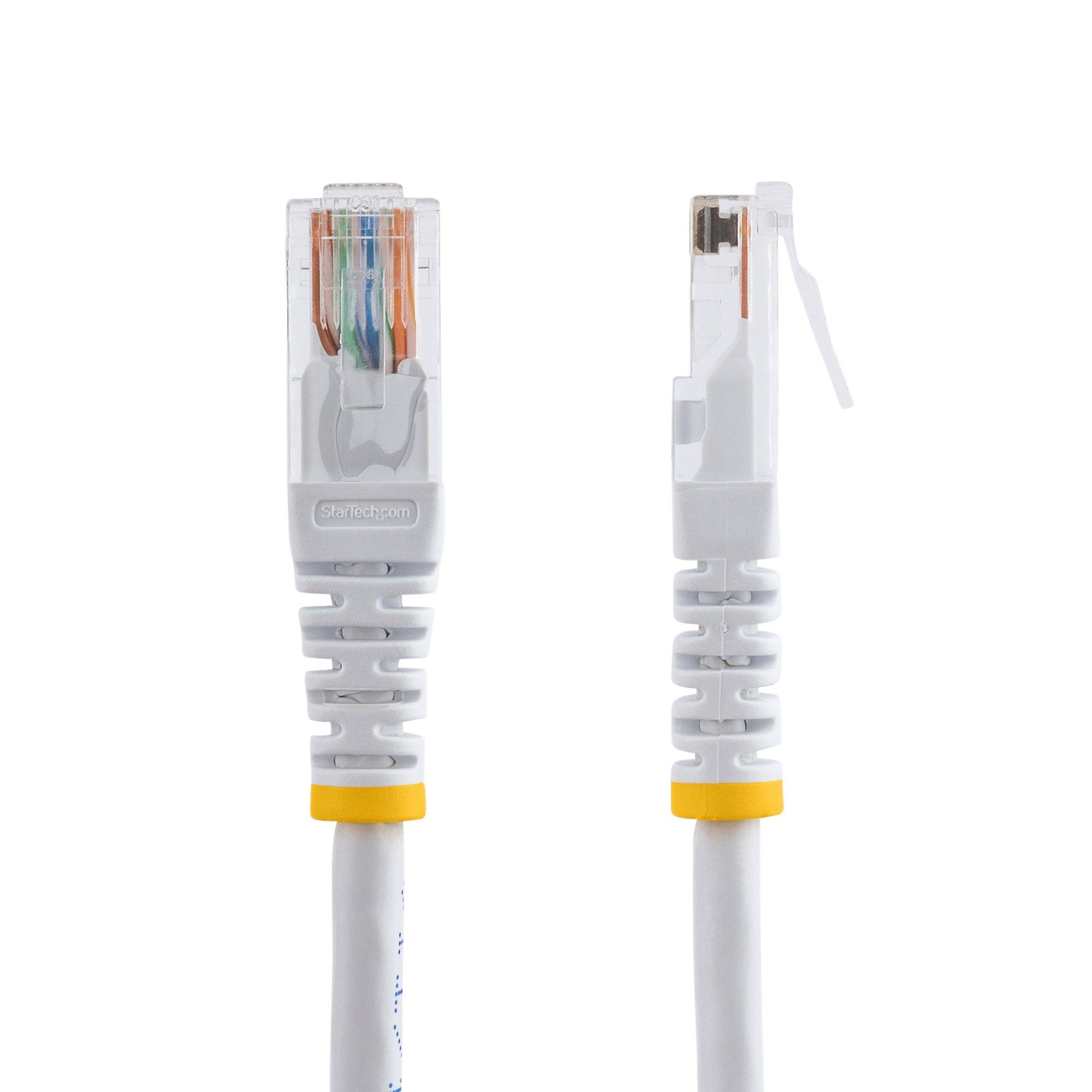 Rca Informatique - image du produit : CABLE PATCH UTP CAT5E BLANC MOULE