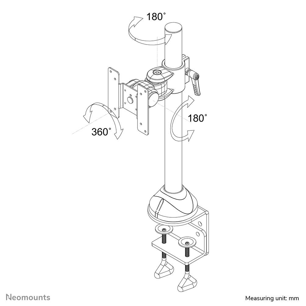 Rca Informatique - image du produit : SUPPORT BUREAU ECRAN PLAT MAX 26IN 1 PT DE FLEXION