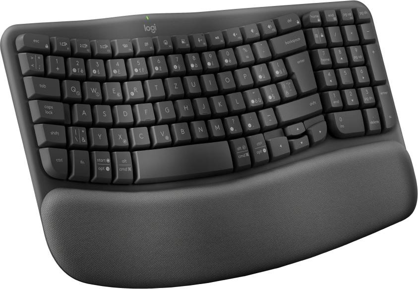 Rca Informatique - image du produit : WAVE KEYSERGONOMIC KB GRAPHITE CZE-SKY 2.4GHZ/BT INTNL-973 UNIV