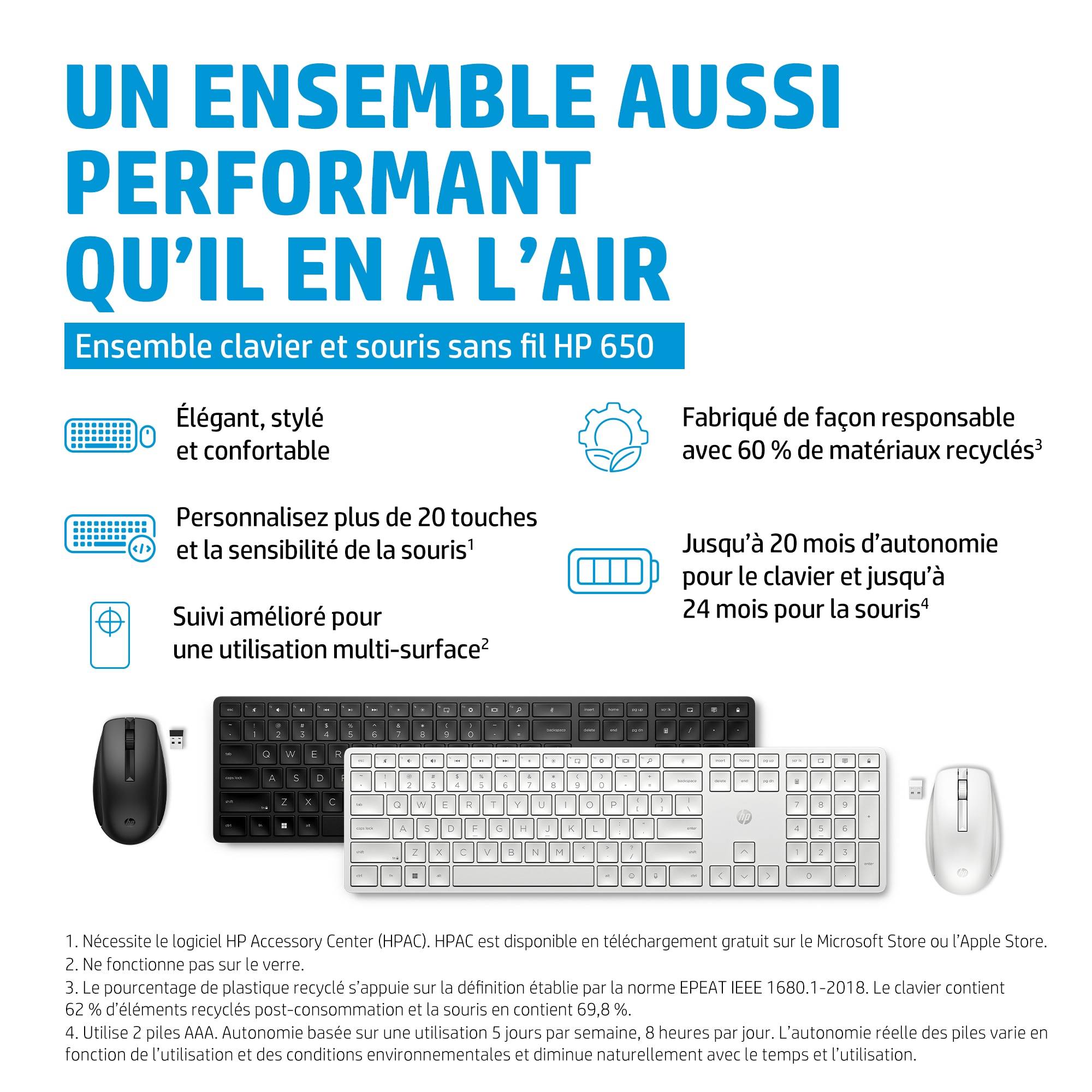 Rca Informatique - image du produit : HP 650 WIRELESS KB/MSE COMBO