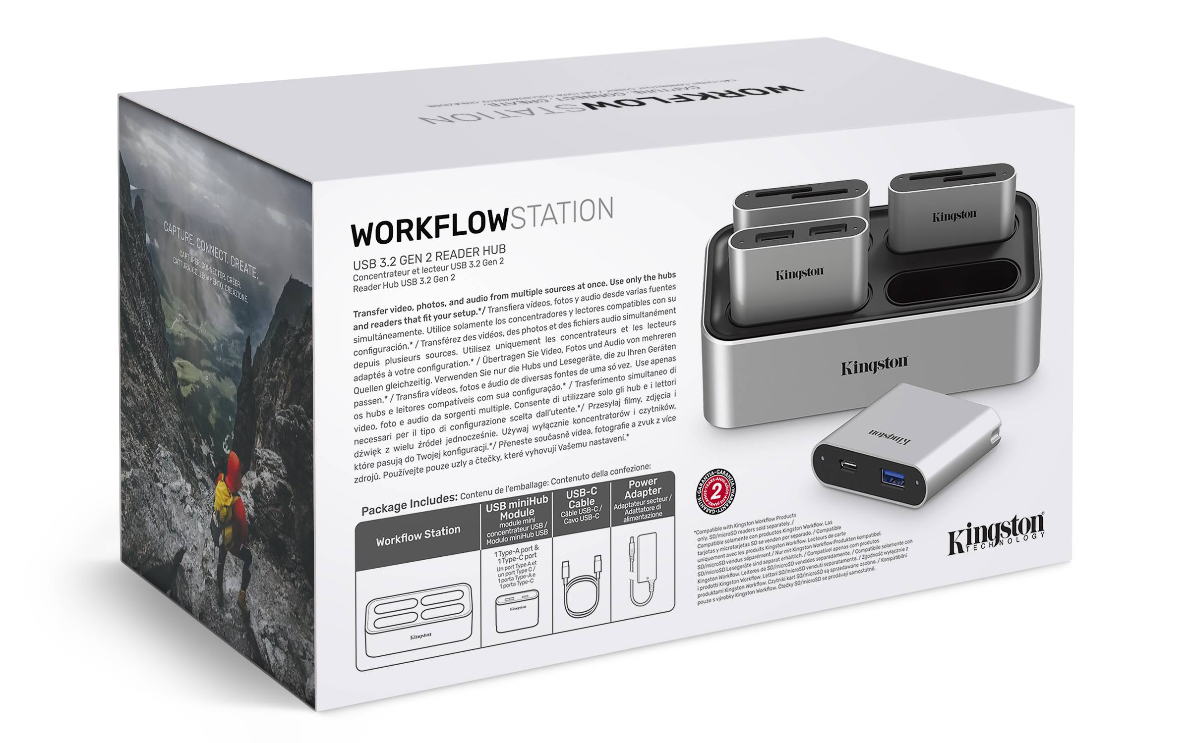 Rca Informatique - image du produit : WORKFLOW STATION DOCK W/5G USB3.2 GEN2 USB-A/C HUB