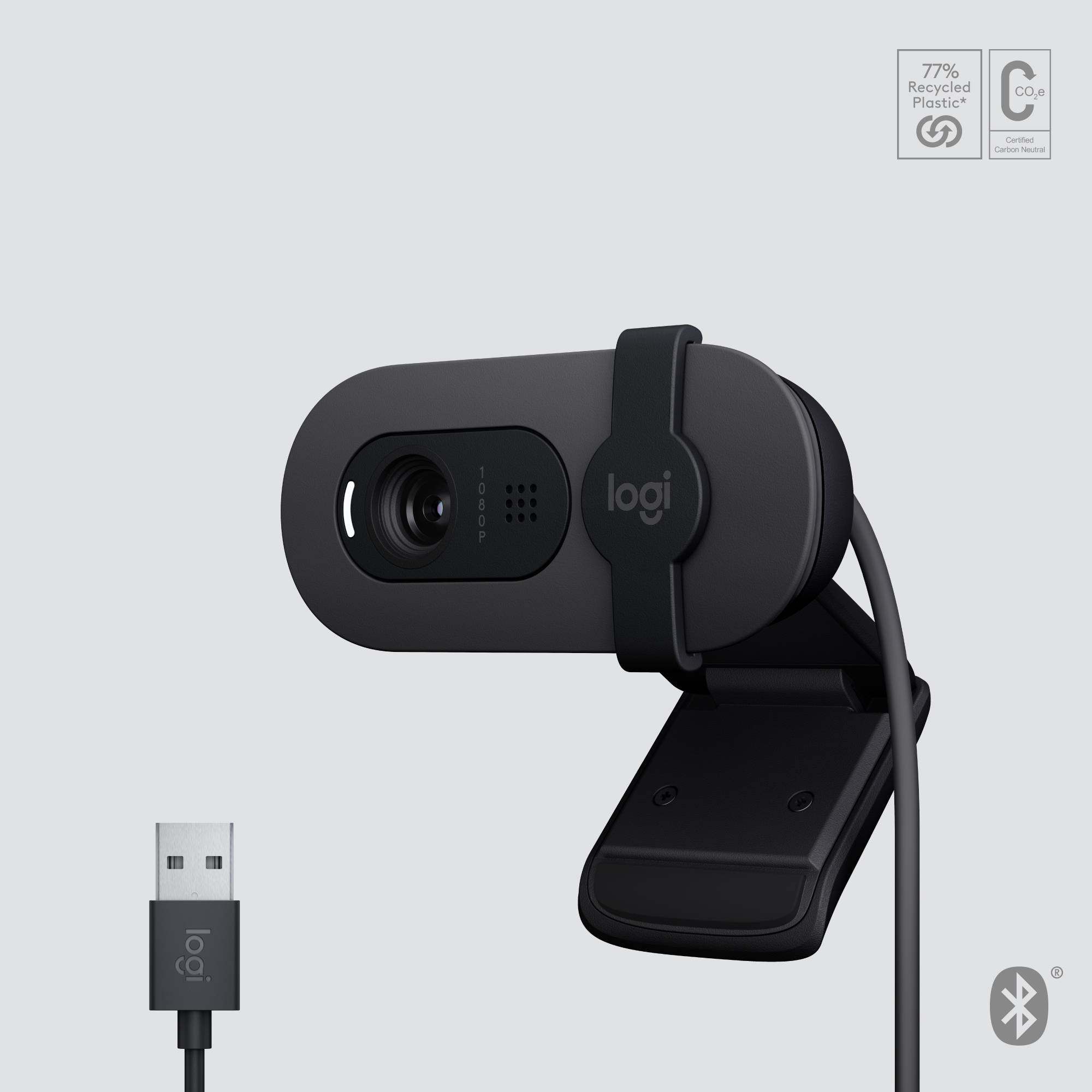 Rca Informatique - image du produit : WEBCAM LOGITECH BRIO 105 FULL HD 1080P WEBCAM/GRAPHITE/USB N/A