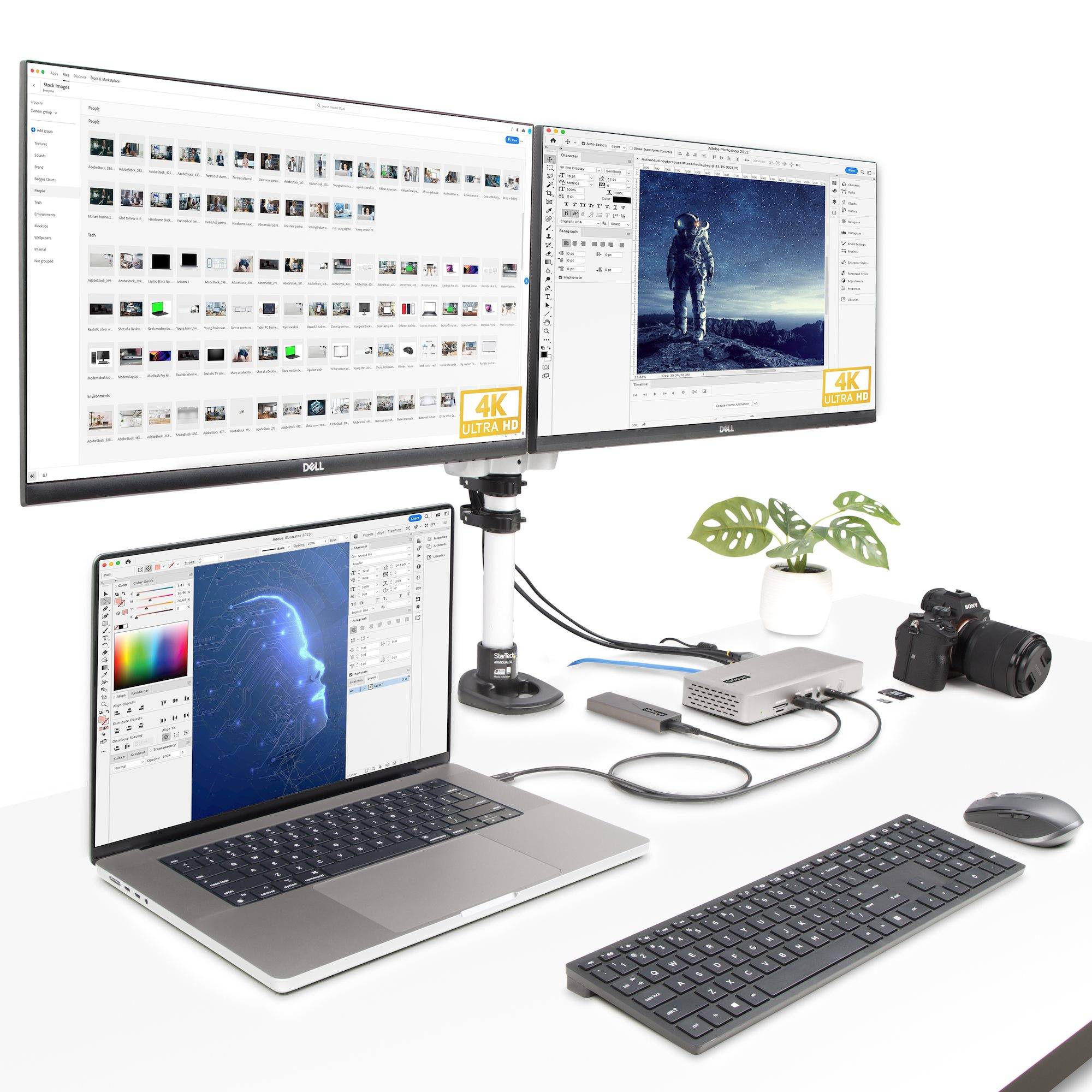 Rca Informatique - image du produit : THUNDERBOLT 4 DOCKING STATION - 2X HDMI 2X DISPLAYPORT - 98W PD