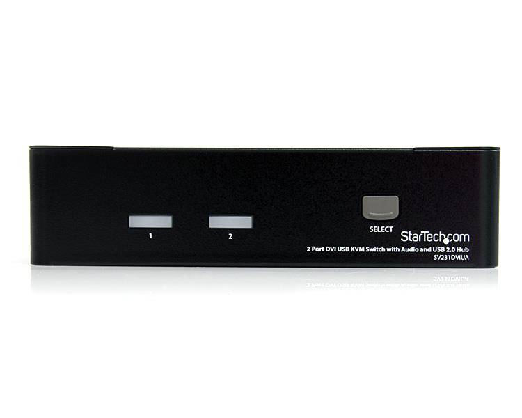 Rca Informatique - image du produit : COMMUTATEUR KVM DVI/USB AVEC AUDIO - 2 PORTS - 1920X1200