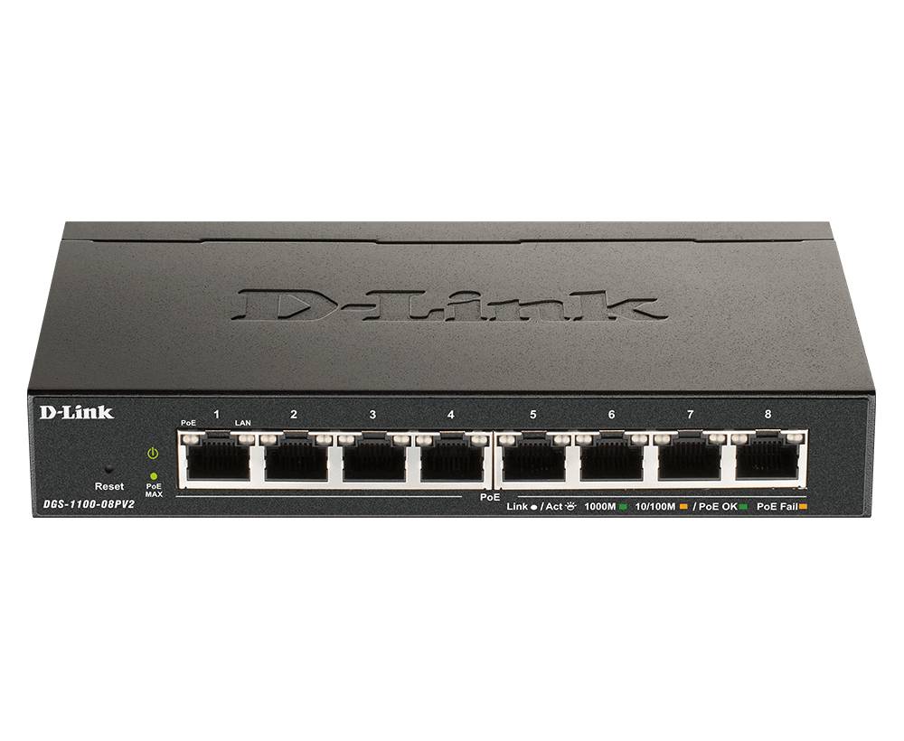 Rca Informatique - Image du produit : SWITCH EASY SMART WITH 8 PORTS POE GIGABIT