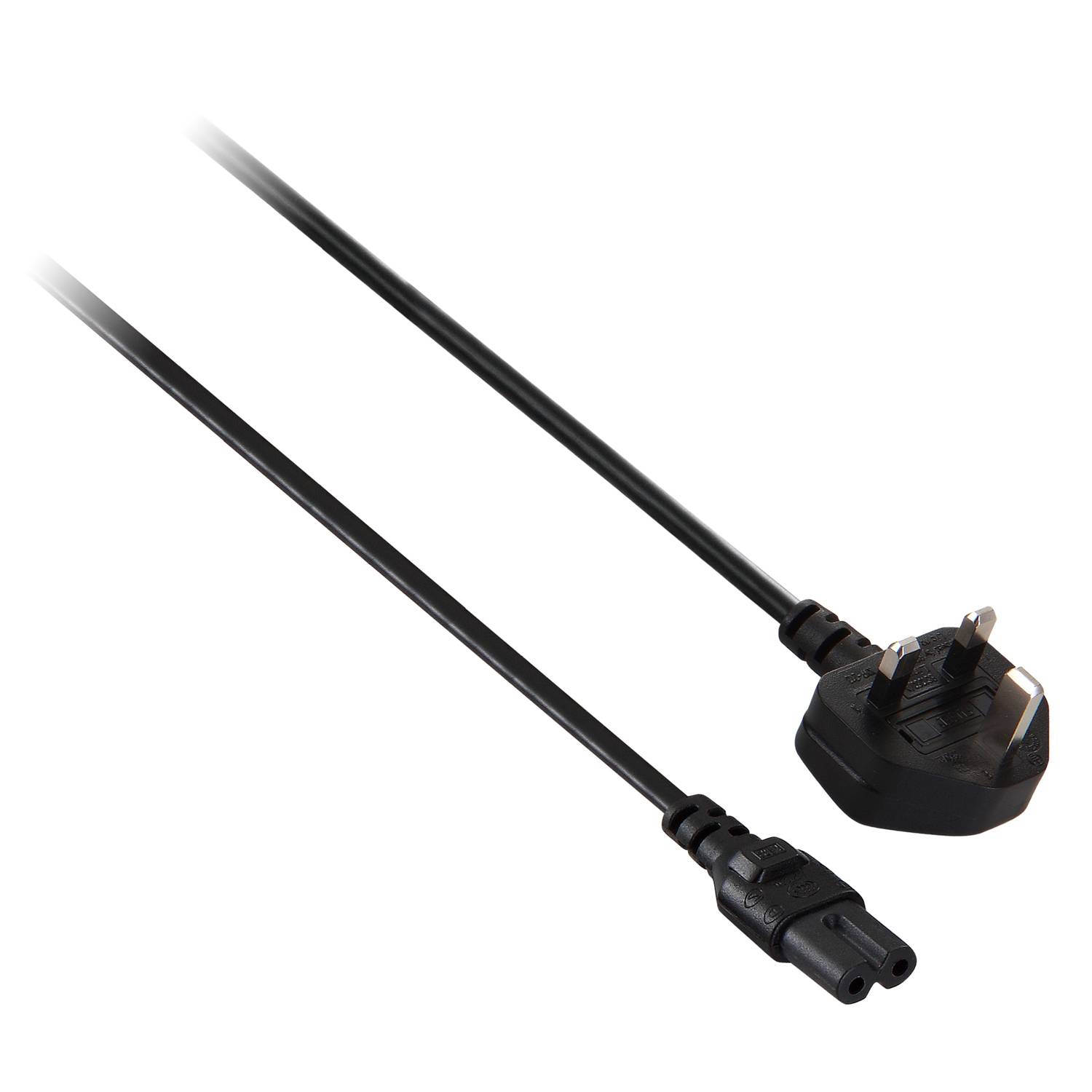 Rca Informatique - Image du produit : CABLE ALIMENTATION IEC C7 M/M PRISE UK NOIR 2M