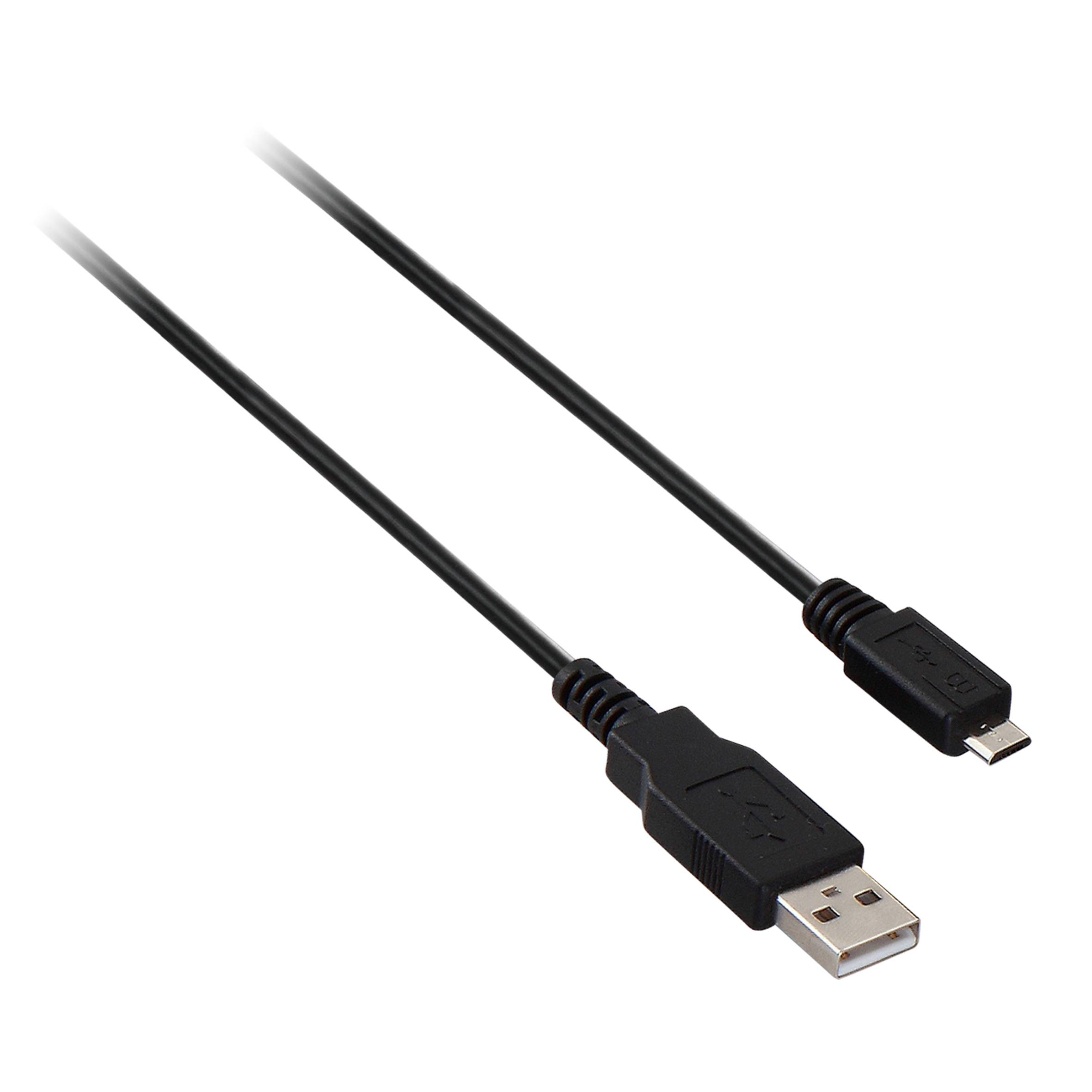 Rca Informatique - image du produit : USB2.0 A TO MICRO-B CABLE 1M BK DATA CABLE 480MBPS PERIPHERALS
