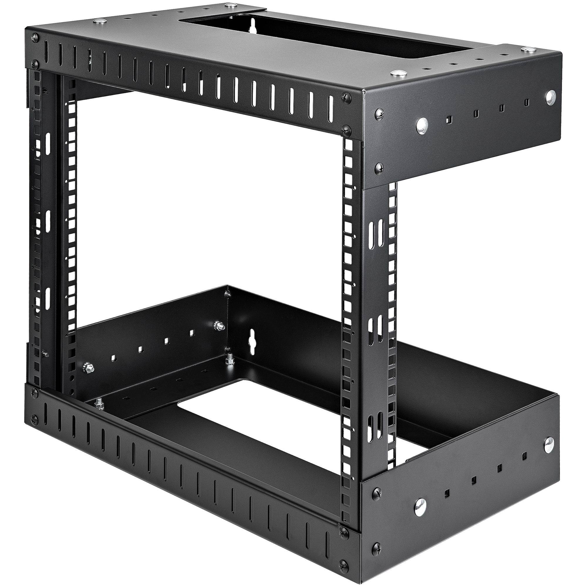 Rca Informatique - image du produit : 8U OPEN FRAME WALL MOUNT EQUIPMENT RACK - ADJUSTBL DEPTH