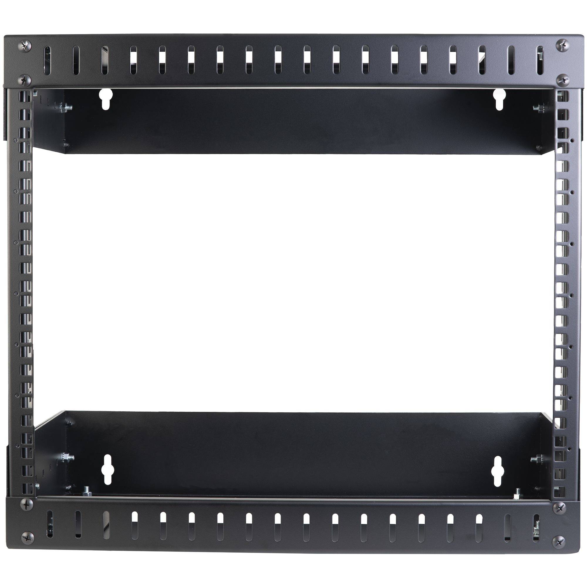 Rca Informatique - image du produit : 8U OPEN FRAME WALL MOUNT EQUIPMENT RACK - ADJUSTBL DEPTH