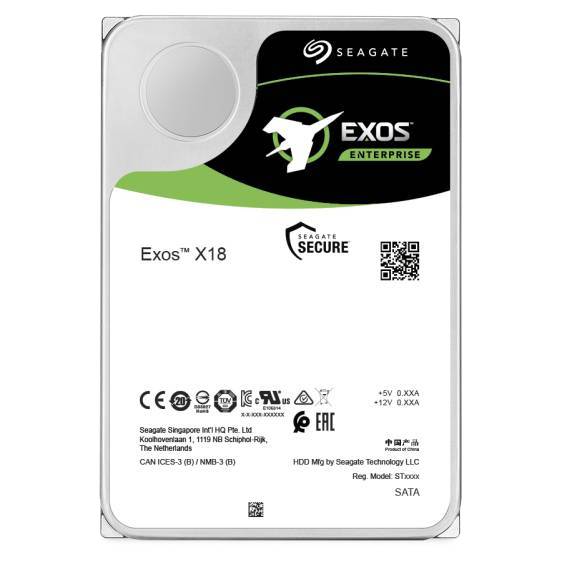 Rca Informatique - image du produit : EXOS X18 14TB SATA 3.5IN 7200RPM HELIUM 512E/4KN