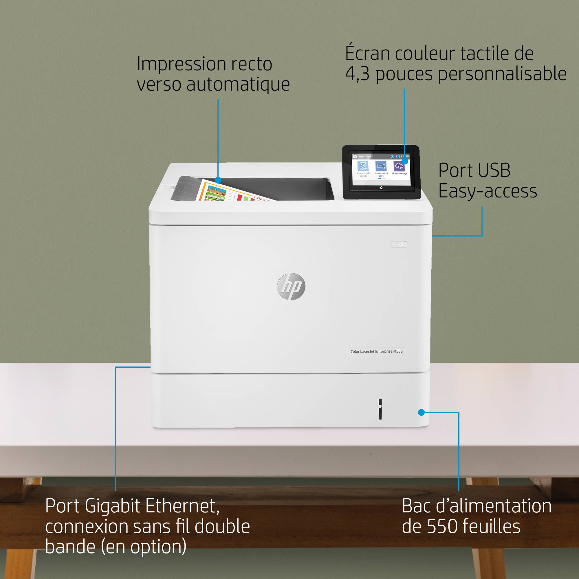 Rca Informatique - image du produit : LASERJET COLOR M555DN ENTERPRISE 40PPM A4