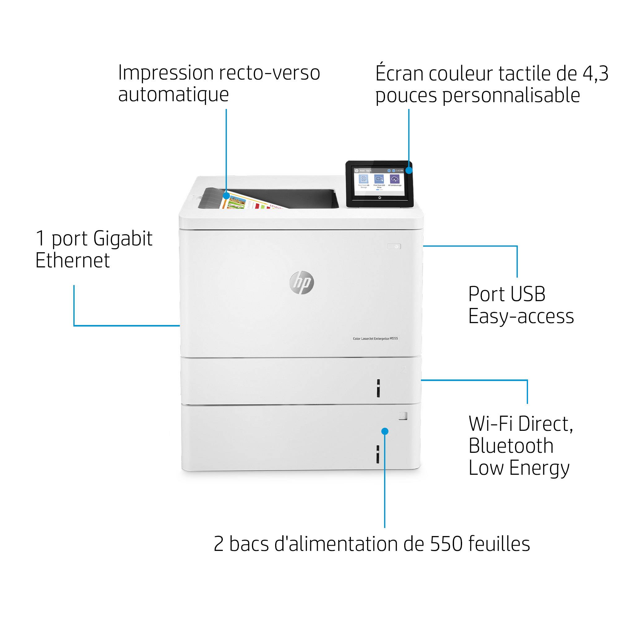 Rca Informatique - image du produit : COLOR LASERJET M555X A4 38PPM A4 1200X1200 DPI DUPLEX