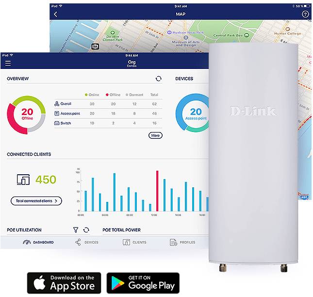 Rca Informatique - image du produit : WIRELESS AC1300 WAVE 2 OUTDOOR CLOUD MANAGED ACCESS POINT