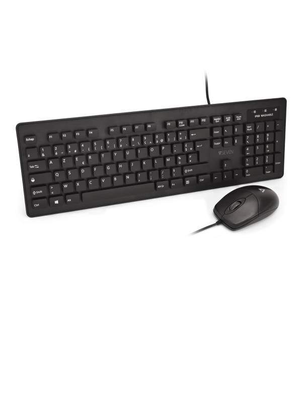 Rca Informatique - Image du produit : COMBO CLAVIER SOURIS AZERTY USB WATERPROOF IP68