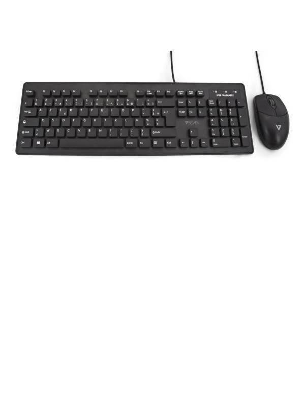 Rca Informatique - image du produit : COMBO CLAVIER SOURIS AZERTY USB WATERPROOF IP68