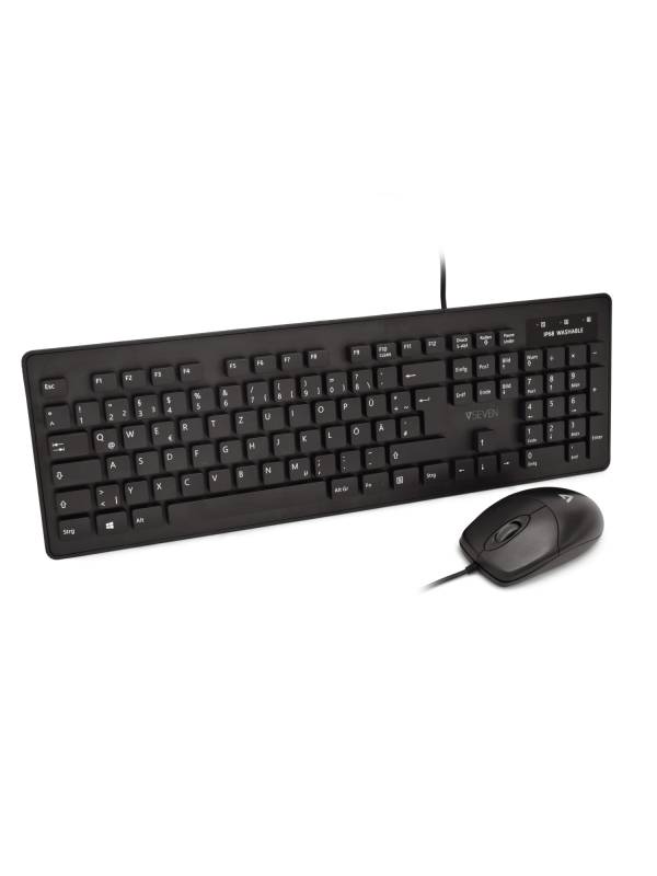 Rca Informatique - image du produit : WASHABLE KEYBOARD MOUSECOMBO DE USB IP68 WATERPROOF GERMAN