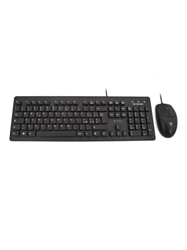 Rca Informatique - image du produit : WASHABLE KEYBOARD MOUSECOMBO IT USB IP68 WATERPROOF ITALIAN