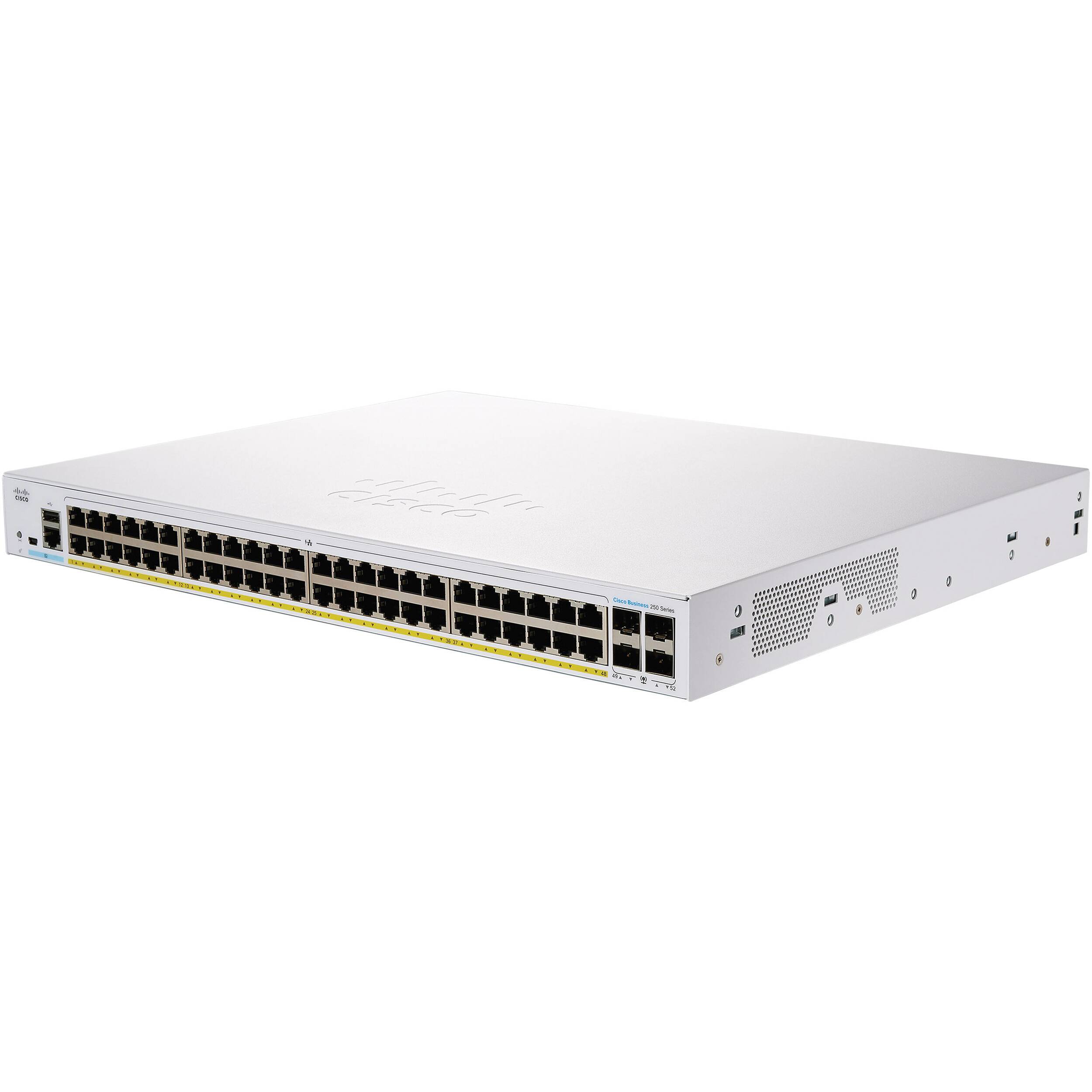 Rca Informatique - Image du produit : CBS250 SMART 48-PORT GE POE 4X1G SFP