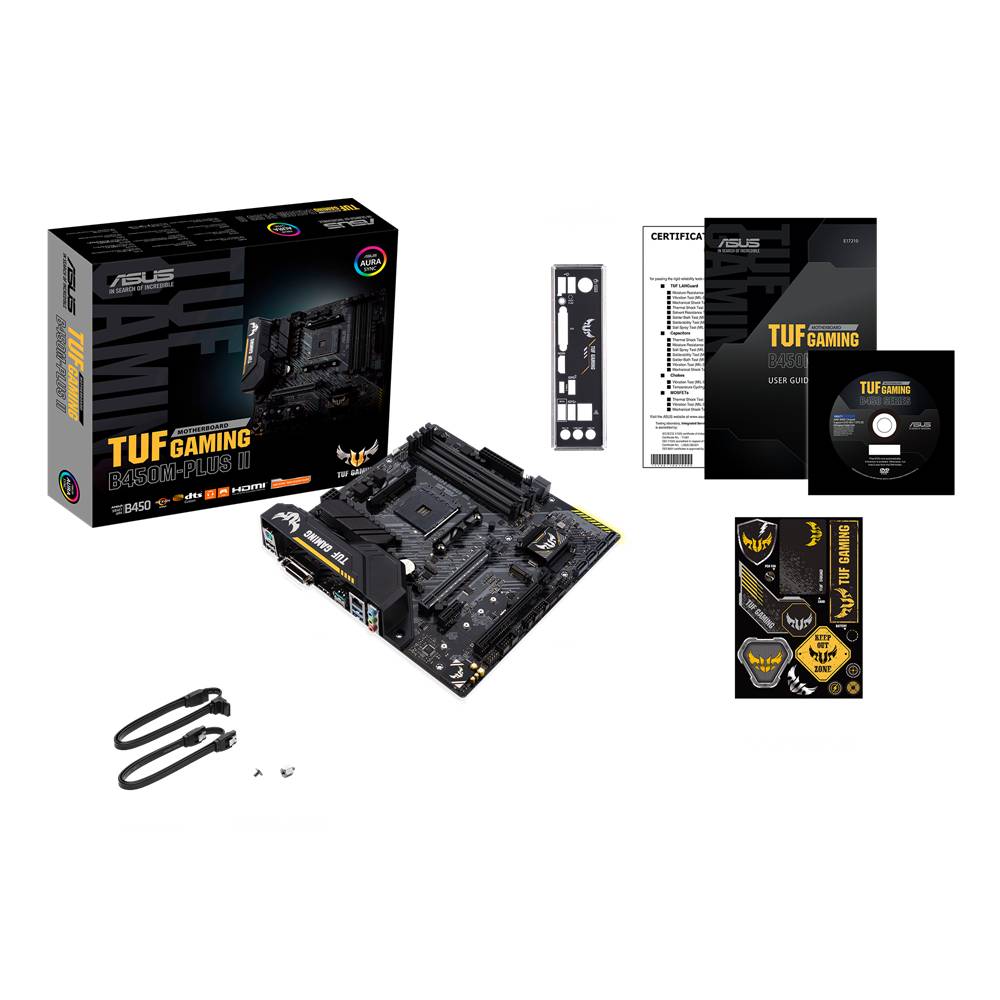 Rca Informatique - image du produit : TUF GAMING B450M-PLUS II ATX +2GLN+U3.2+M2 SATA6+4XDDR7