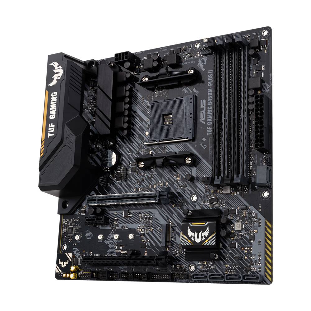 Rca Informatique - image du produit : TUF GAMING B450M-PLUS II ATX +2GLN+U3.2+M2 SATA6+4XDDR7