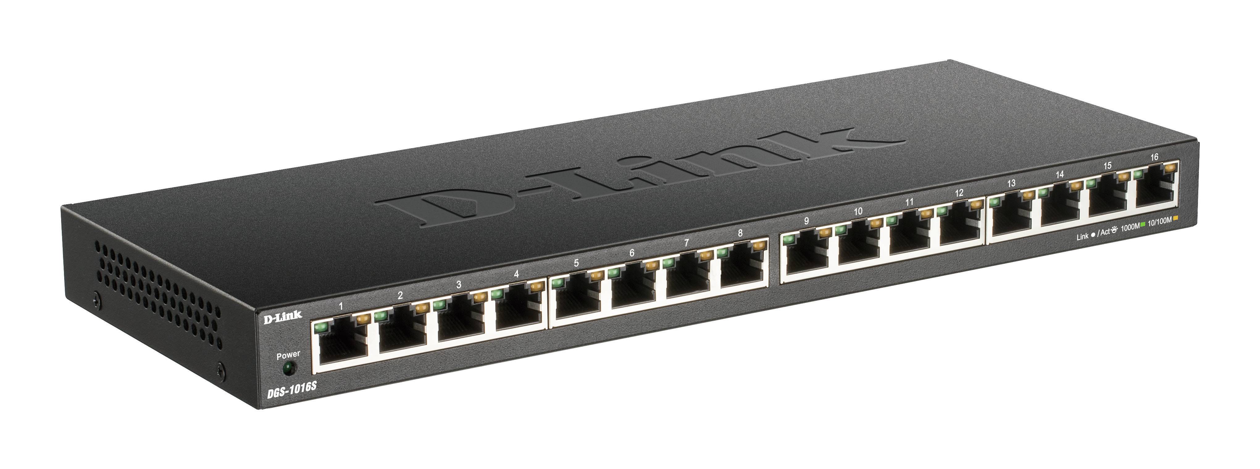 Rca Informatique - Image du produit : 16-PORT 10/100/1000MBPS UNMANAG GIGABIT ETHERNET SWITCH