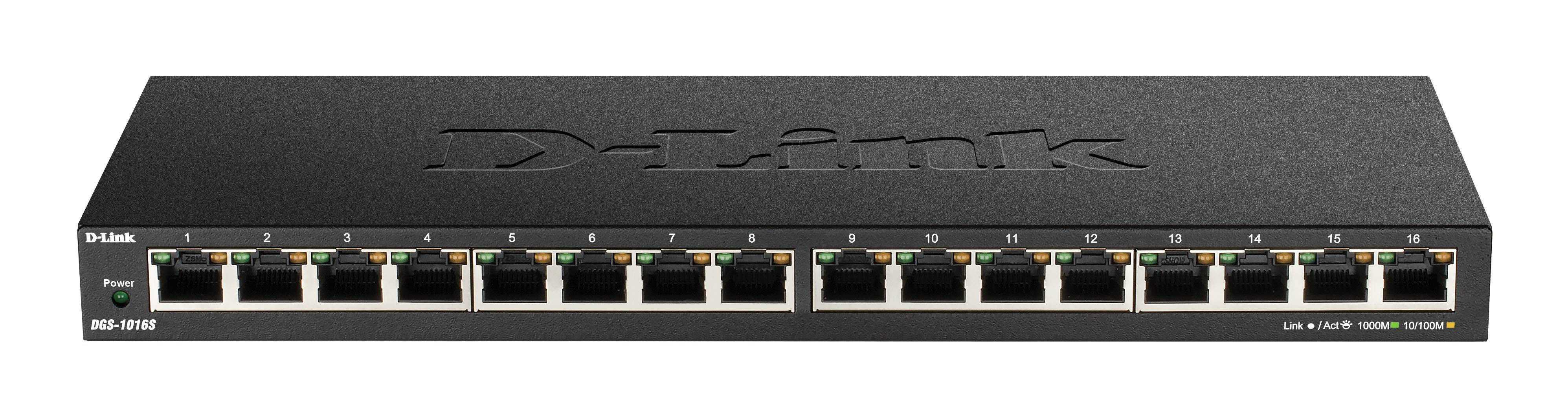 Rca Informatique - image du produit : 16-PORT 10/100/1000MBPS UNMANAG GIGABIT ETHERNET SWITCH