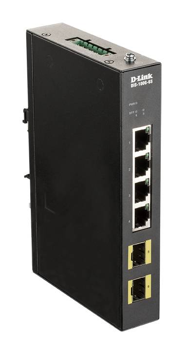 Rca Informatique - Image du produit : 4-PORT GB INDUSTRIAL SWITCH INCL. 2 X 100/1000M SFP