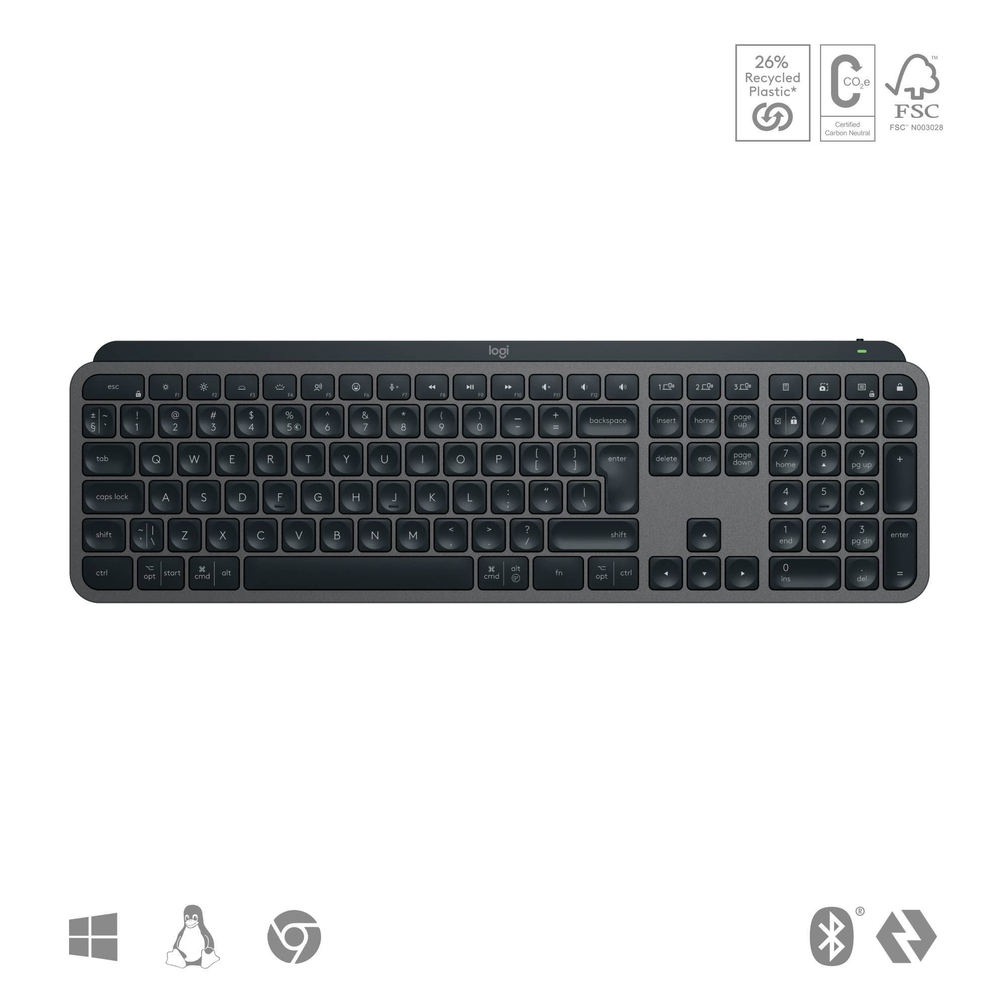 Rca Informatique - image du produit : MX KEYS S - GRAPHITE - NLB - BT - N/A - CENTRAL-419