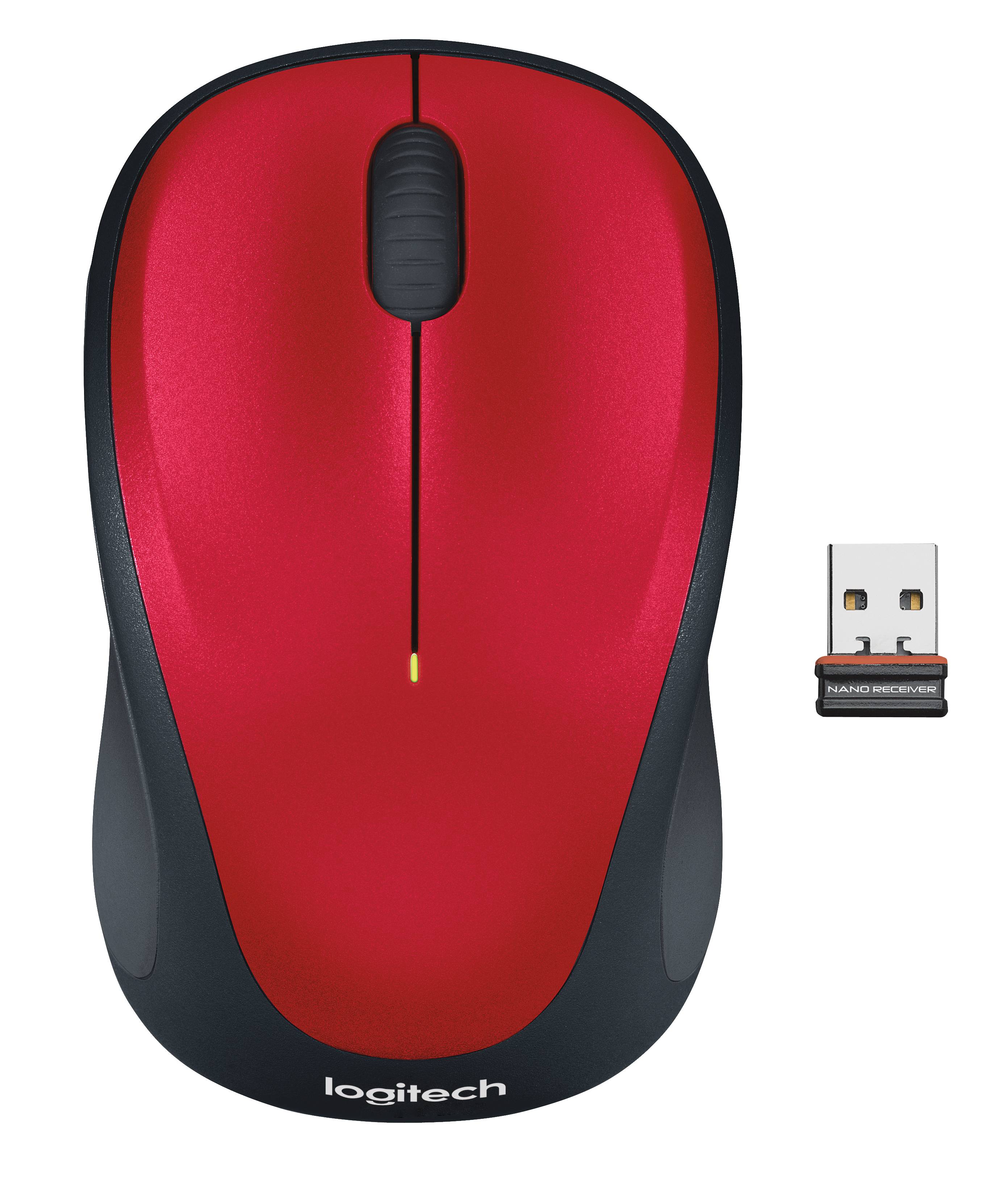 Rca Informatique - image du produit : WIRELESS MOUSE M235 RED USB RED