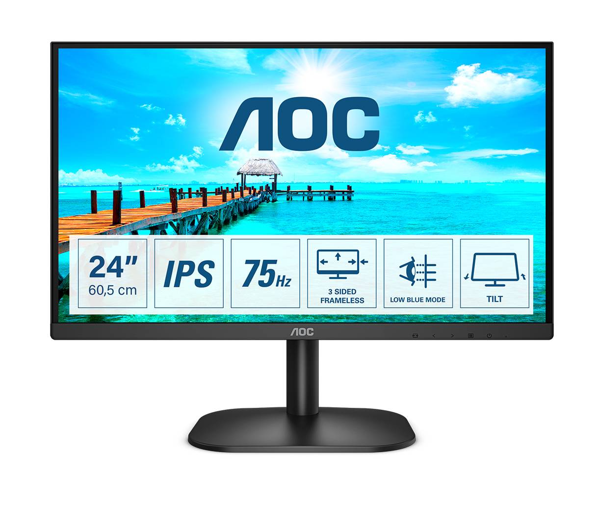 Rca Informatique - image du produit : 24B2XD 23.8IN IPS FHD 250CD/4MS/HDMI/VGA