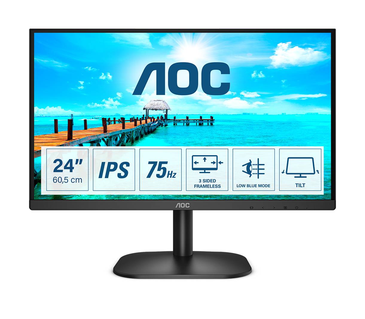 Rca Informatique - Image du produit : 24B2XDA 23.8IN IPS FHD 250CD/4MS/HDMI/VGA