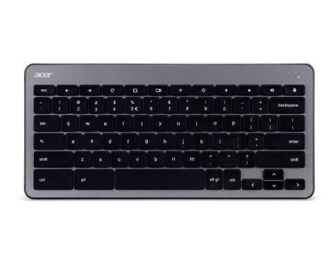 Rca Informatique - image du produit : GRAY AND WHITE WIRELESS CHROME OS KEYBOARD AND MOUSE (FRENCH VE