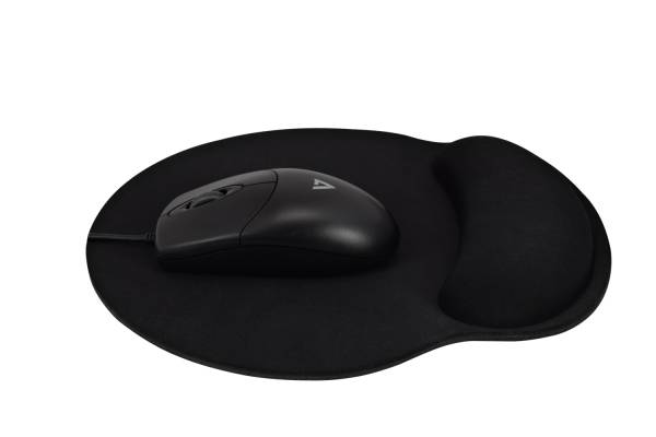 Rca Informatique - image du produit : MEMORY FOAM SUPPORT MOUSE PAD BLACK (230X200MM) WRIST REST