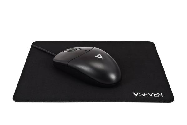 Rca Informatique - image du produit : ANTIMICROBIAL MOUSE PAD BLACK 9 X 7 IN (220 X 180MM)