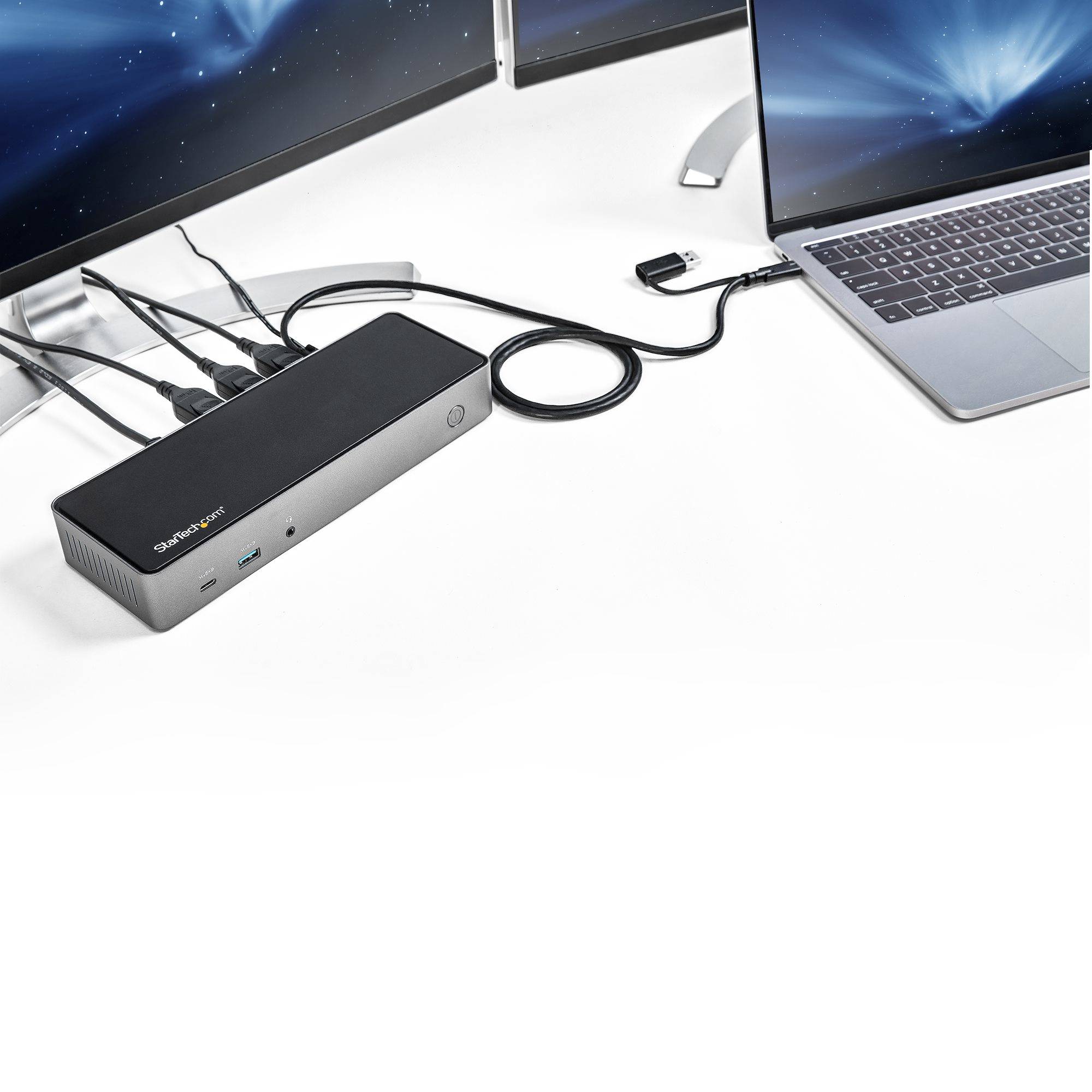 Rca Informatique - image du produit : HYBRID USB-C AND USB-A DOCK TRIPLE 4K 60HZ DP/HDMI - 85W PD