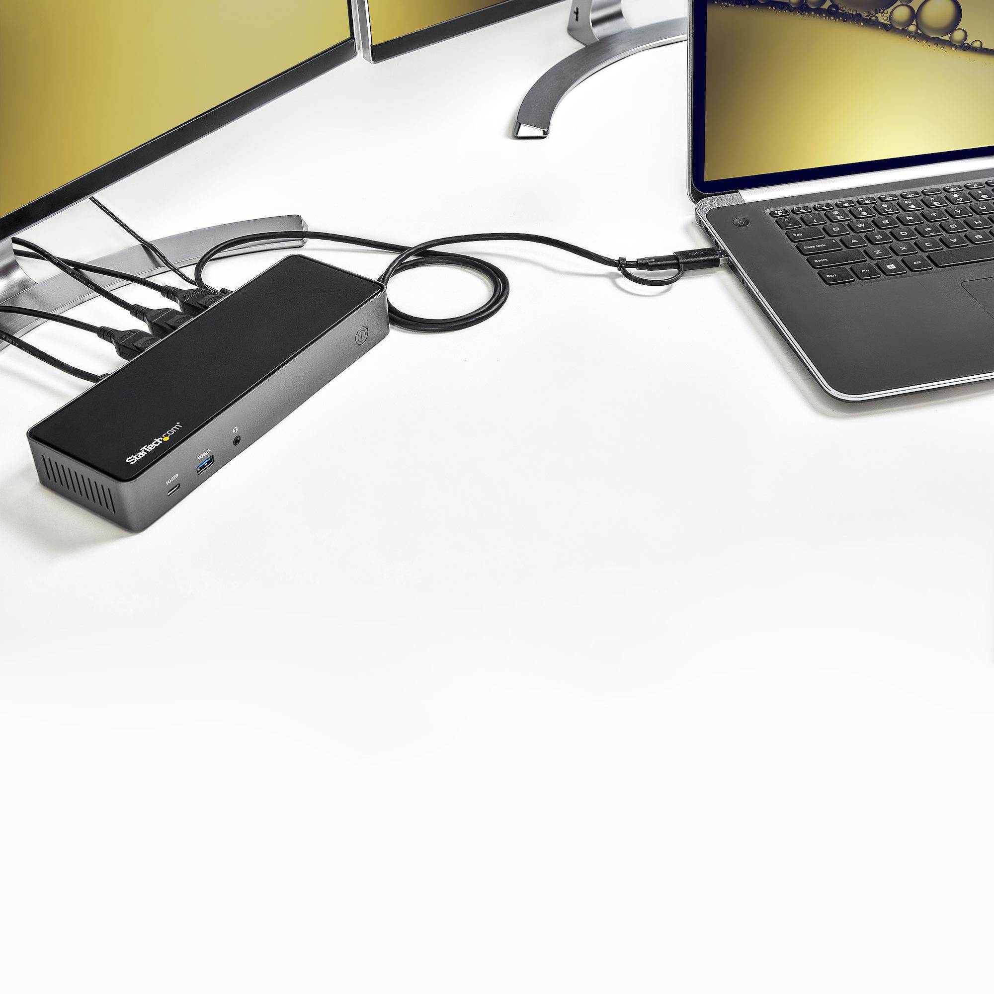 Rca Informatique - image du produit : HYBRID USB-C AND USB-A DOCK TRIPLE 4K 60HZ DP/HDMI - 85W PD