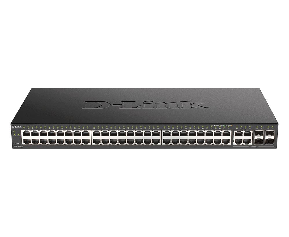 Rca Informatique - Image du produit : 48-PORT GIGABIT MANAGED SWITCH + 4 COMBO 1000BASET/SFP