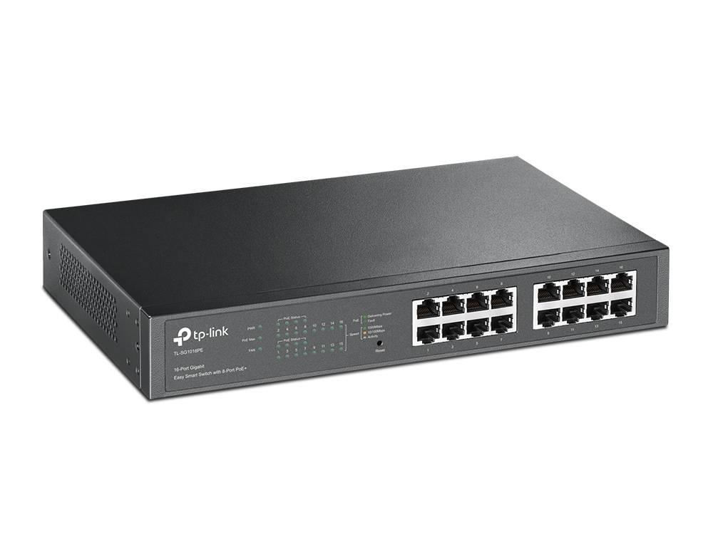 Rca Informatique - image du produit : 16-PORT GIGABITDT/RACKMOUNT POE + EASY SMART SWITCH