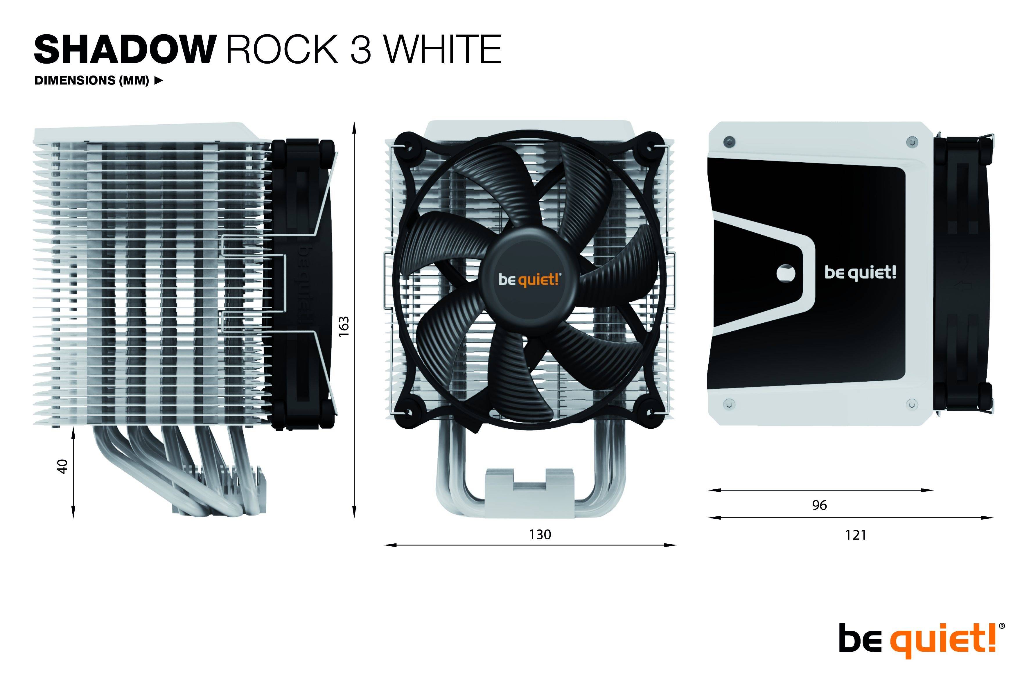 Rca Informatique - image du produit : SHADOW ROCK 3 WHITE CPU COOLER