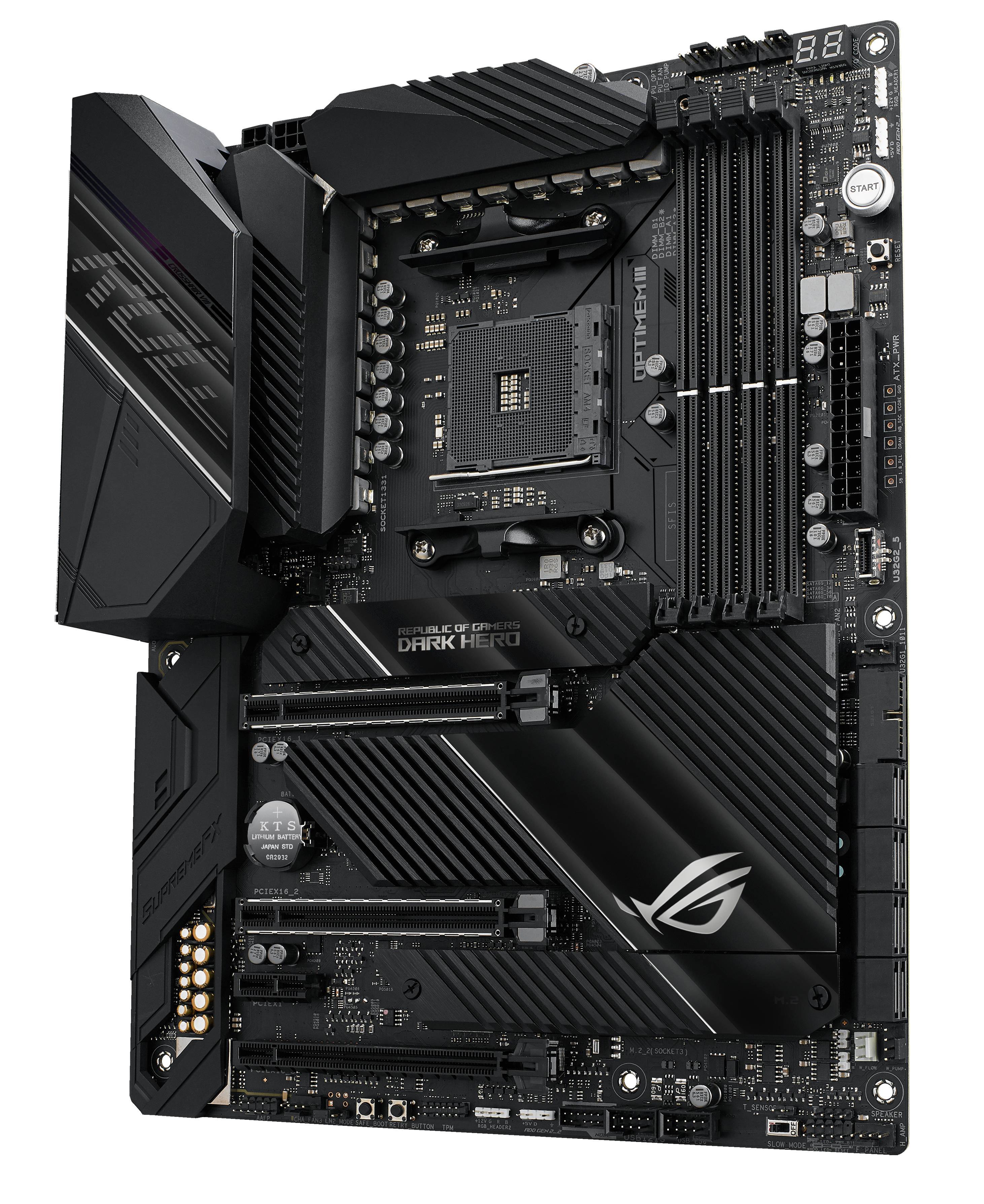 Rca Informatique - image du produit : ROG CROSSHAIR VIII DARK HERO ATX +2GLN+U3.2+M2 SATA6+4XDDR4