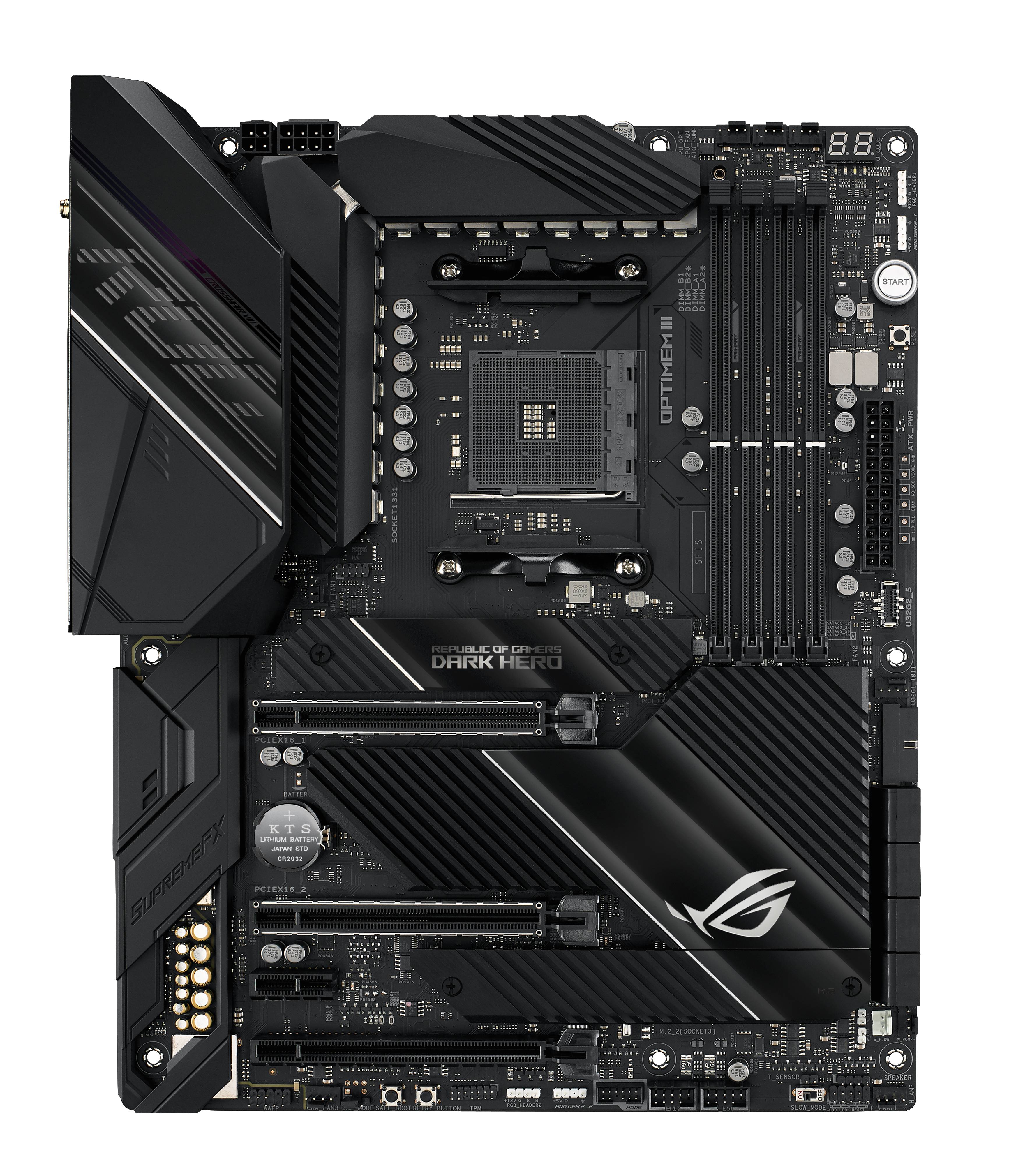 Rca Informatique - image du produit : ROG CROSSHAIR VIII DARK HERO ATX +2GLN+U3.2+M2 SATA6+4XDDR4