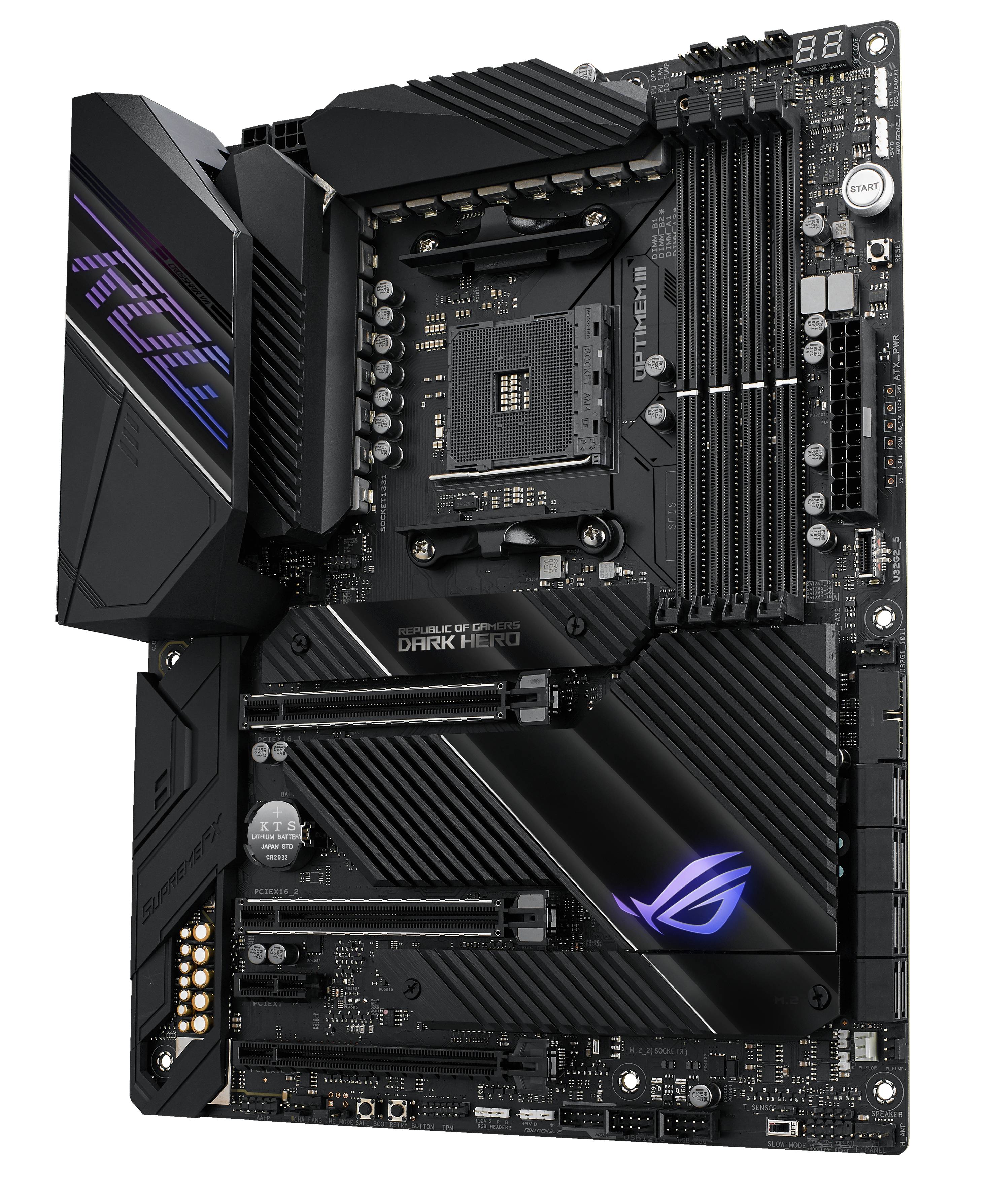 Rca Informatique - image du produit : ROG CROSSHAIR VIII DARK HERO ATX +2GLN+U3.2+M2 SATA6+4XDDR4