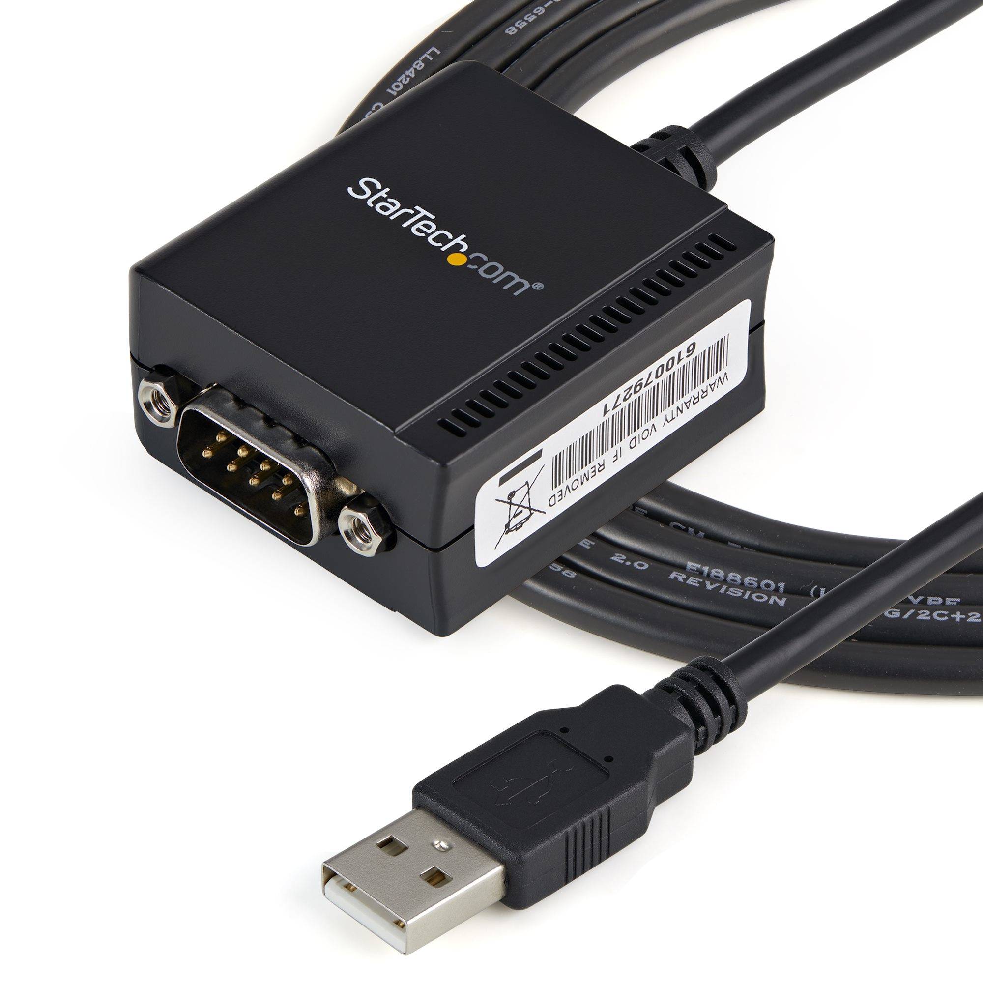 Rca Informatique - image du produit : CABLE ADAPTATEUR USB SERIE DB9 RS232 - 1.80M - FTDI