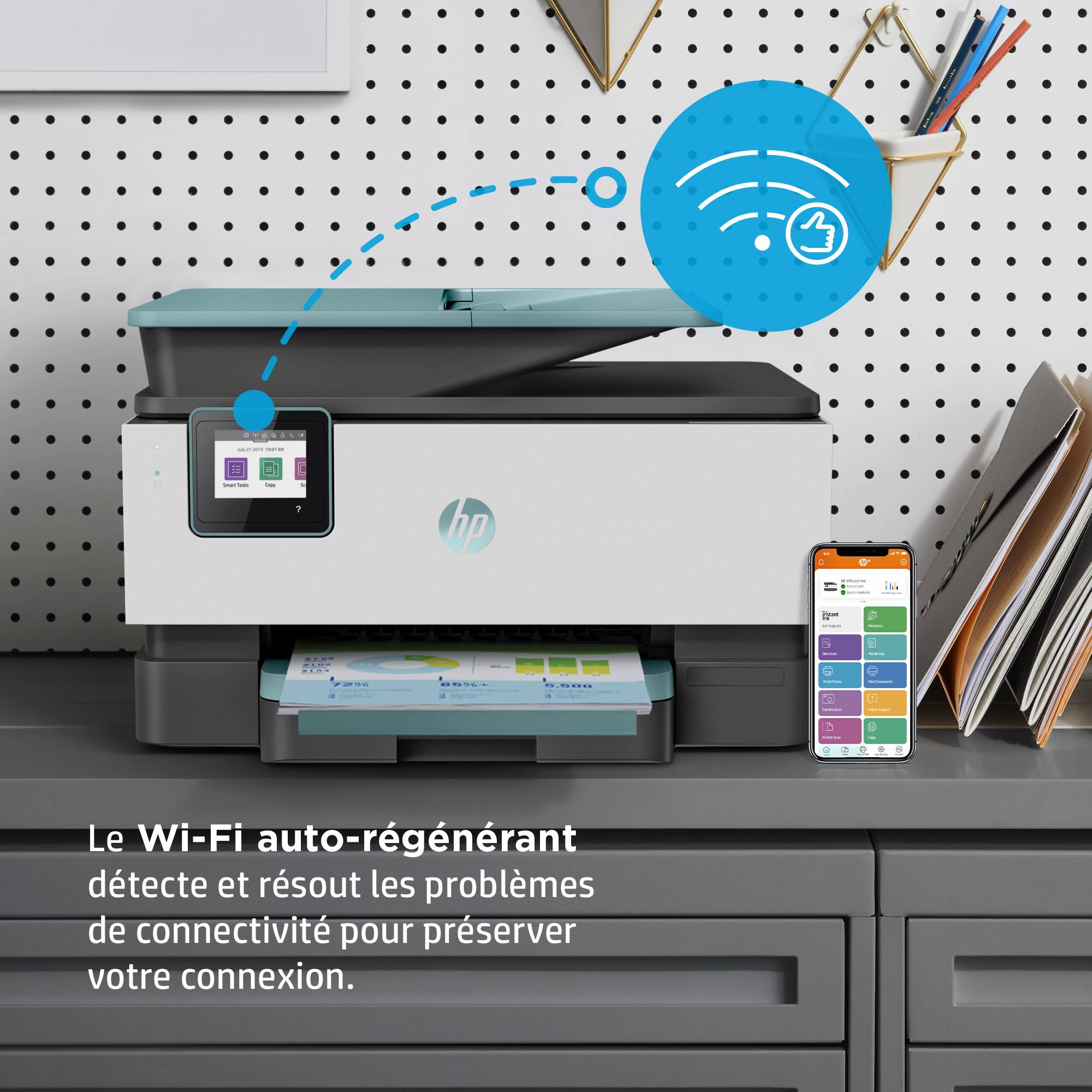 Rca Informatique - image du produit : OFFICEJET PRO 9015E ALL-IN-ONE PRINTER WHITE + OASIS DERIVATE