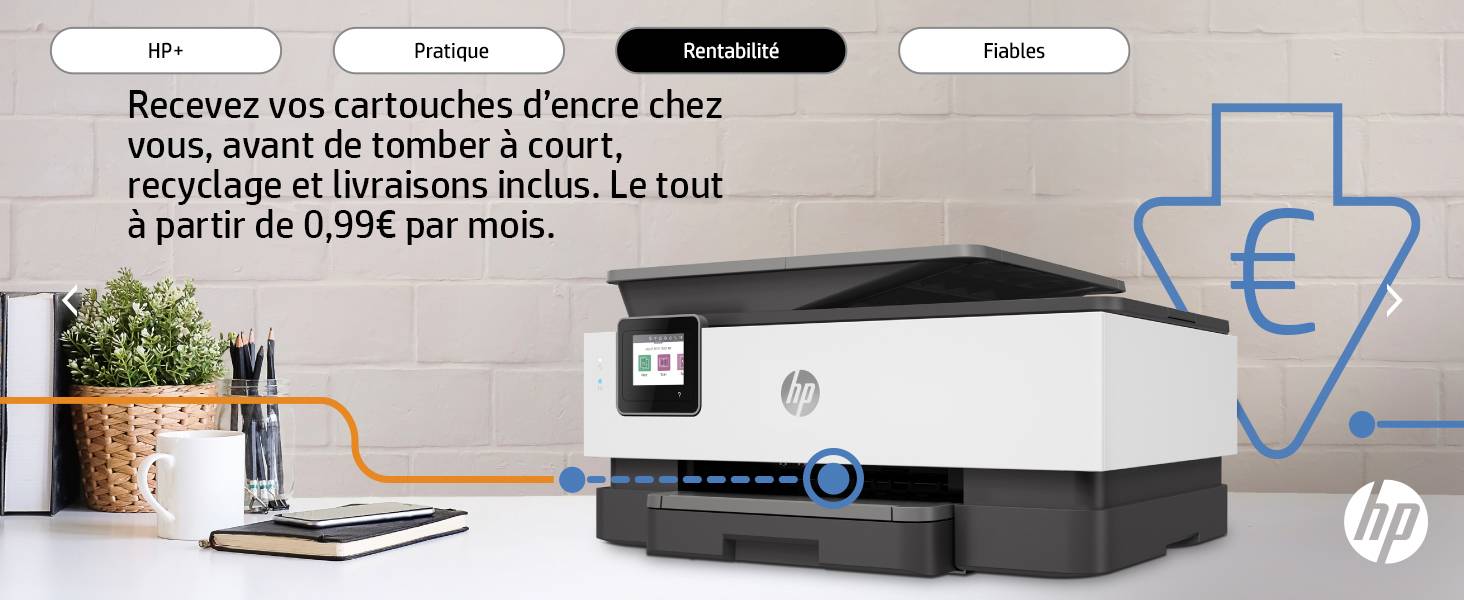 Rca Informatique - image du produit : OFFICEJET PRO 8022E AIO PRINTER WHITE + BASALT