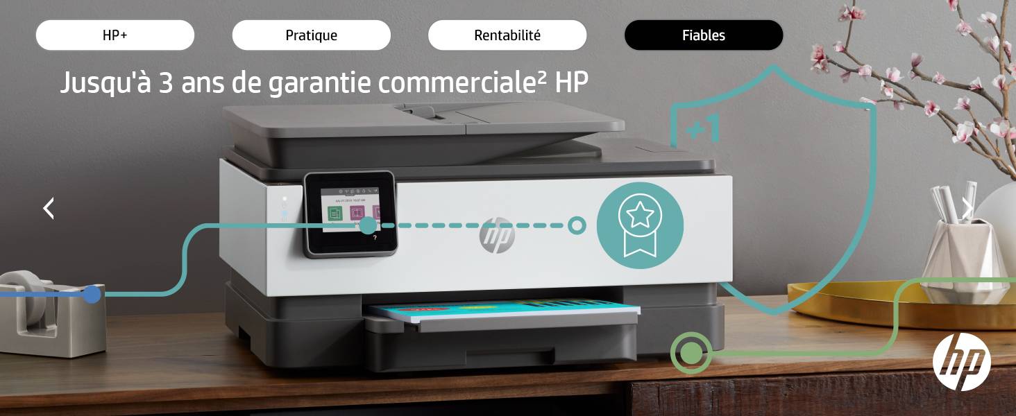 Rca Informatique - image du produit : OFFICEJET PRO 8022E AIO PRINTER WHITE + BASALT