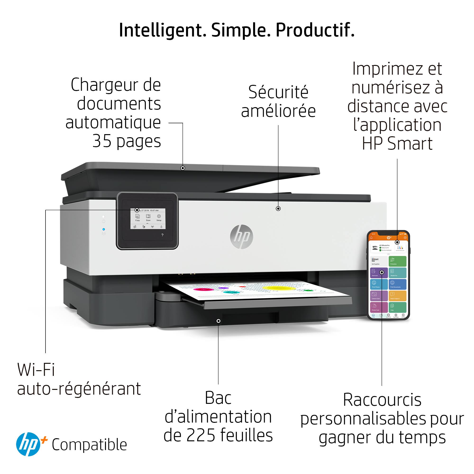 Rca Informatique - image du produit : OFFICEJET 8012E ALL-IN-ONE PRINTER WHITE + BASALT